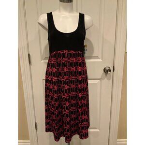 Michael Michael Kors  Black & Pink Patterned Dress, Size M